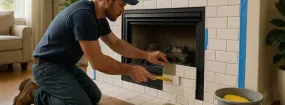 Repairing Cracked Fireplace Tiles Myrtle Station, Whitby